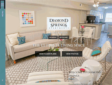 Tablet Screenshot of diamondspringsapts.com